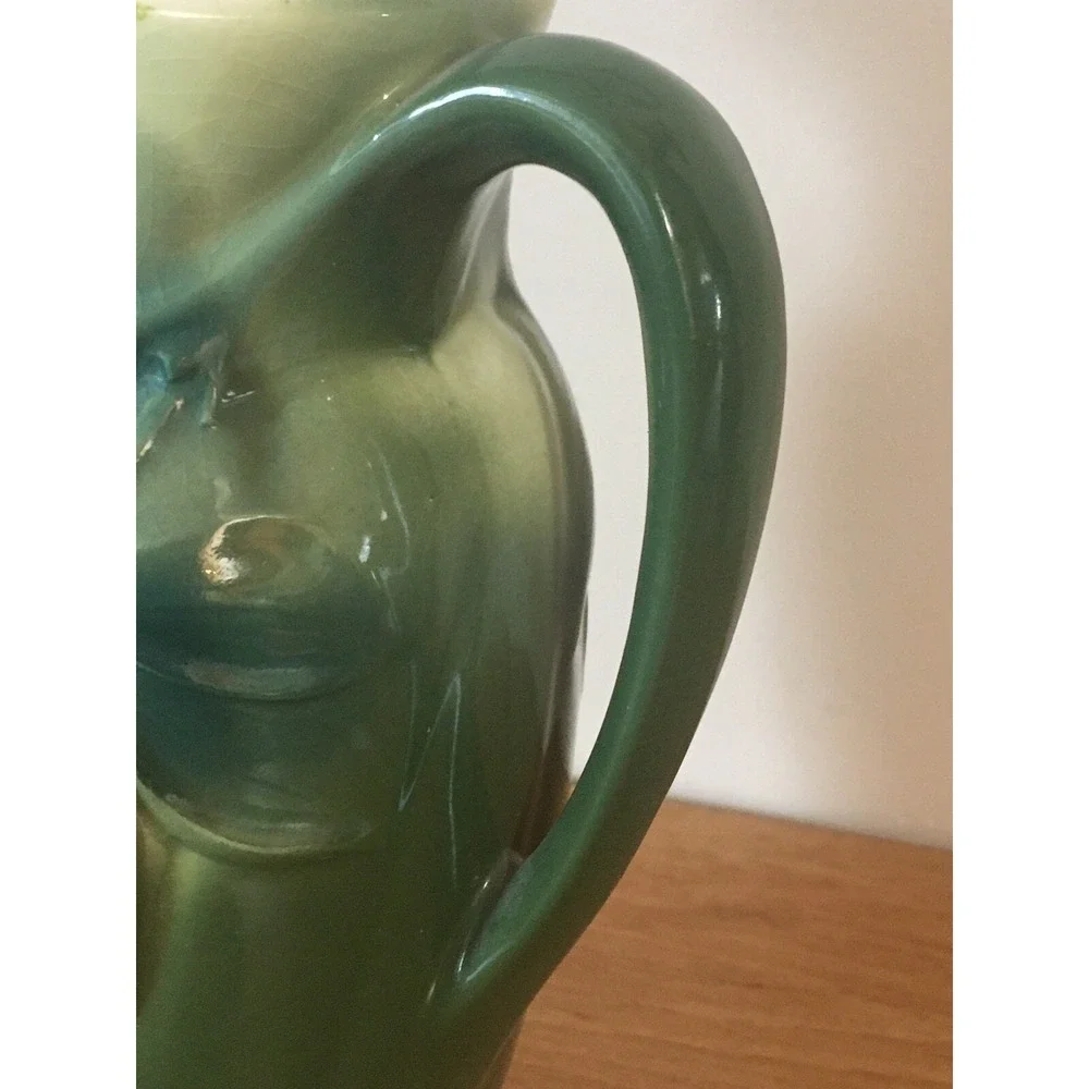 Vintage Royal Copley Green/Yellow CERAMIC PITCHER WITH PEARS